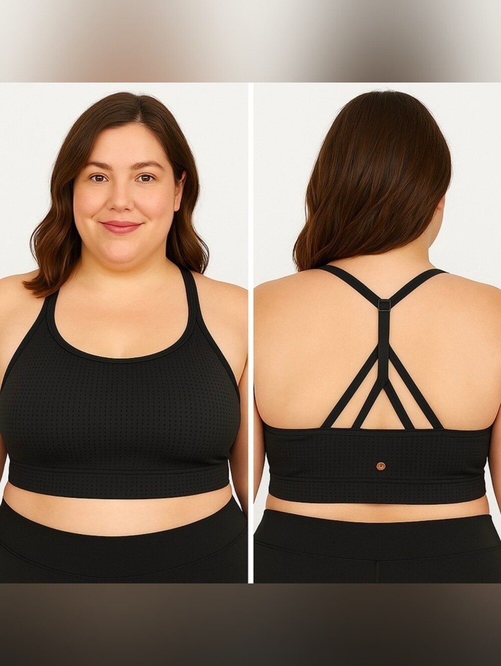 LIVI ACTIVE Lane Bryant Black Mesh Sports Bra Size 18 - NWOT
